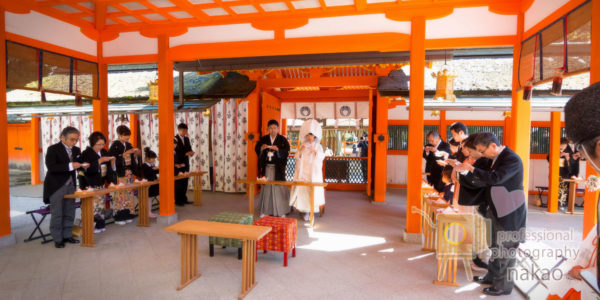 結婚式プラン　吉田神社様での挙式風景