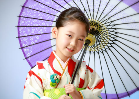 七五三での女児撮影