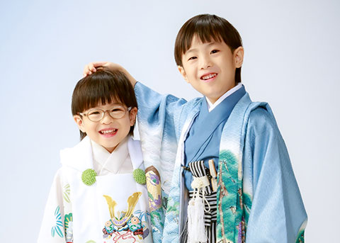 七五三での男児兄弟