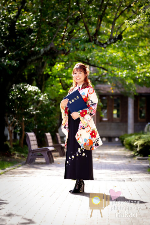 京都大学卒業写真 on location 時計台後方の広場にて