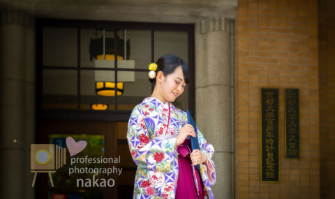 京都大学卒業写真 on location 時計台記念館玄関にて