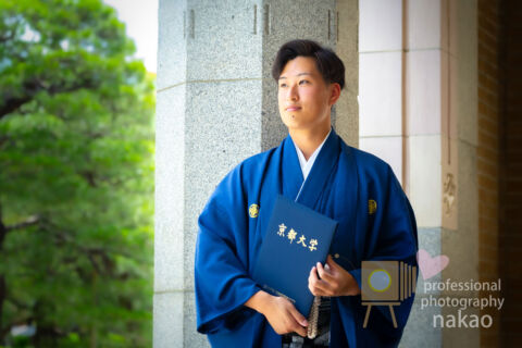 京都大学卒業写真 on location 時計台記念館玄関にて